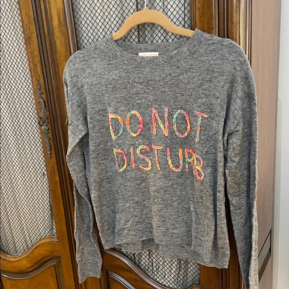 Lisa Todd Gray Sweater with Colorful Accents